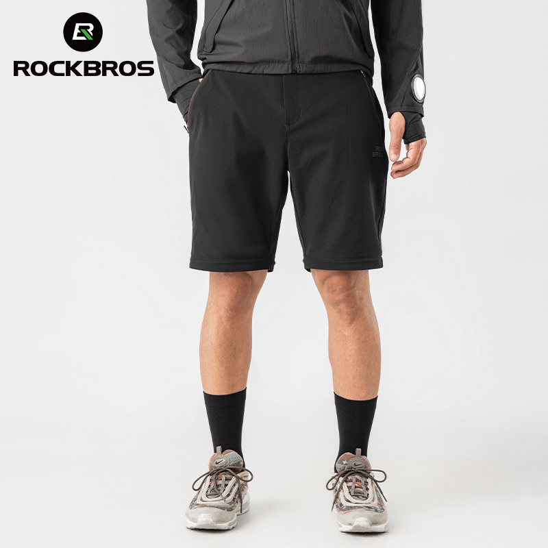 ROCKBROS Quần Có Thể Tháo Rời Quần Short Thể Thao Co Giãn Jogger Đi Bộ Đường Dài Quần Giải Trí Thoáng Khí Người Đàn Ông