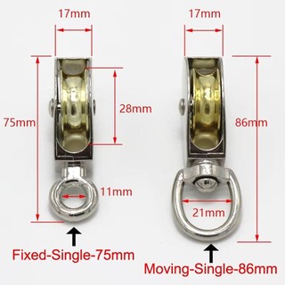 LAKAMMY 1 Chiếc Ròng Rọc Messenger, Ròng Rọc Di Chuyển Hợp Kim Kẽm Mini, Bánh Xe Đơn / Đôi Bền Đẹp 43 / 58 / 86mm Kim Loại Sheave Giải Quyết Nâng