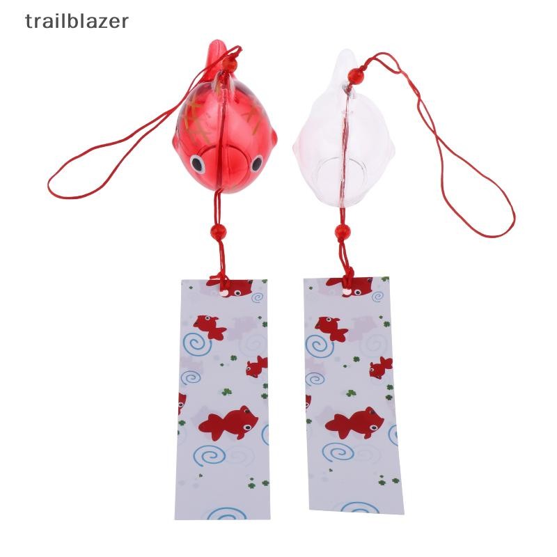 Trailblazer Chuông Gió Kính Phong Cách Nhật Bản Cá Vàng Vườn Trang Trí Ngoài Trời Mặt Dây Chuyền Furin Trang Trí Cá Mới