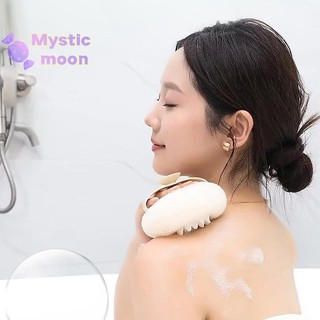 [Mystic] Vòi hoa sen hướng dương tròn Bồn tắm Massage siêu mềm có bàn chải cốc hút Khăn tắm Phụ kiện phòng tắm Bọt biển bùn [Mới]