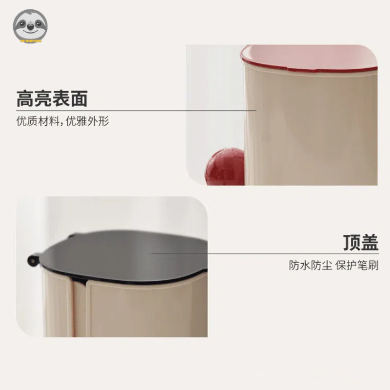 Bấm Nâng Bàn Chải Trang Điểm / Giá Đỡ Bảo Quản Chống Bụi Đơn Giản Phù Hợp Với Mọi Trận Đấu / Giá Đỡ Bút Bền Dung Tích Lớn