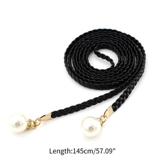 Thắt lưng bohemian vintage mỏng, trang trí ngọc trai trắng, phù hợp cho mùa hè