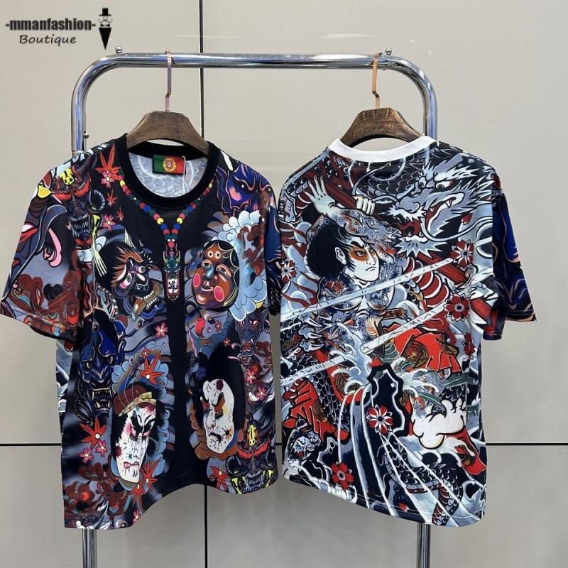 Áo Thun Tay Ngắn In Hình Xăm 3d Phong Cách harajuku Nhật Bản Thời Trang f02