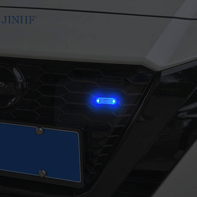 Jinhf Đèn led mini Cảnh Báo An Ninh Không Dây Sử Dụng Năng Lượng Mặt Trời Ban Đêm Cho Xe Hơi