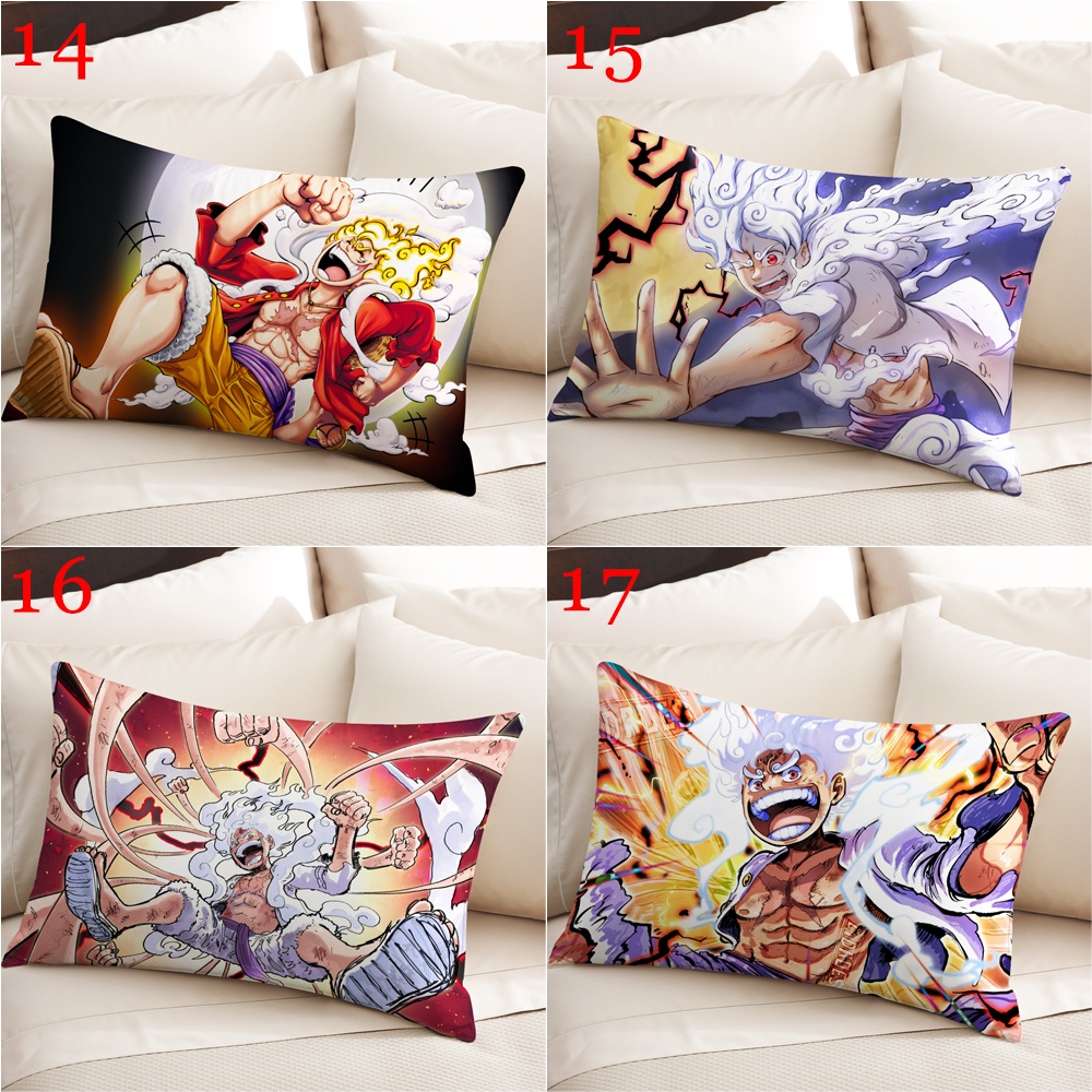 Vỏ Gối Chữ Nhật In Hình Khỉ 5 one piece Độc Đáo Vỏ Gối polyester In Hình luffy Trang Trí Nhà Cửa (Không Kèm Lõi)