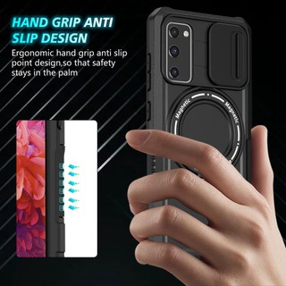 Bao Da Điện Thoại pc + tpu Dạng Nhẫn Chống Rơi Cho samsung s20 fe Ốp