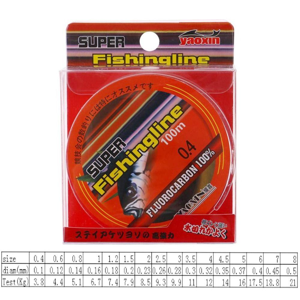 SIMPLEAID 100m dây Fluorocarbon Nylon PA chắc chắn chất lượng cao, từ 0.8 đến 6LB
