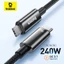 Cáp Baseus 240W USB Type C cho cáp sạc nhanh PD3.1 Type C cho Macbook PC