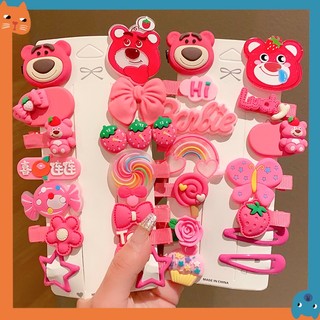 Bộ 14 Kẹp Tóc Hình Trái Dâu / Gấu / Ngôi Sao Dễ Thương Cho Thú Cưng