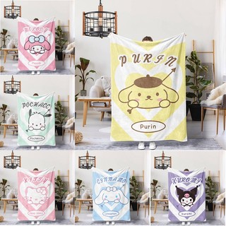 Sanrio Nhân Vật Hoạt Hình Chăn Flannel Chăn Dễ Thương Quà Tặng Thiết Thực Cho Gia Đình Và Bạn Bè In Một Mặt Flannel Chăn Điều Hòa Không Khí Chăn Ngủ Văn Phòng Chăn