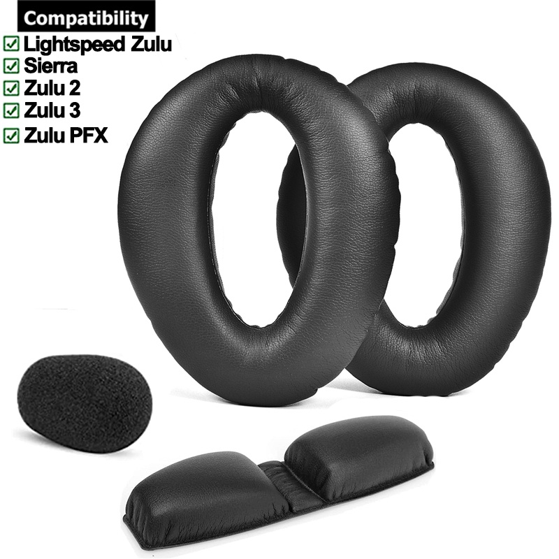 Đệm Xốp Bọc Đầu Tai Nghe Cho lightspeed zulu / sierra / zulu 2 3 pfx