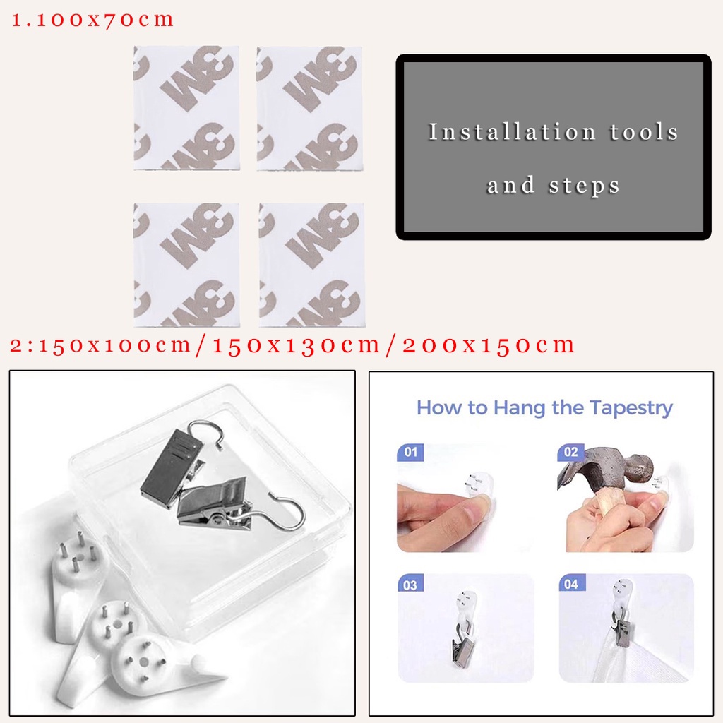 Enhypen Heesung Tấm thảm treo tường cờ Mỹ có kẹp Tấm thảm Polyester Trang trí nhà cửa