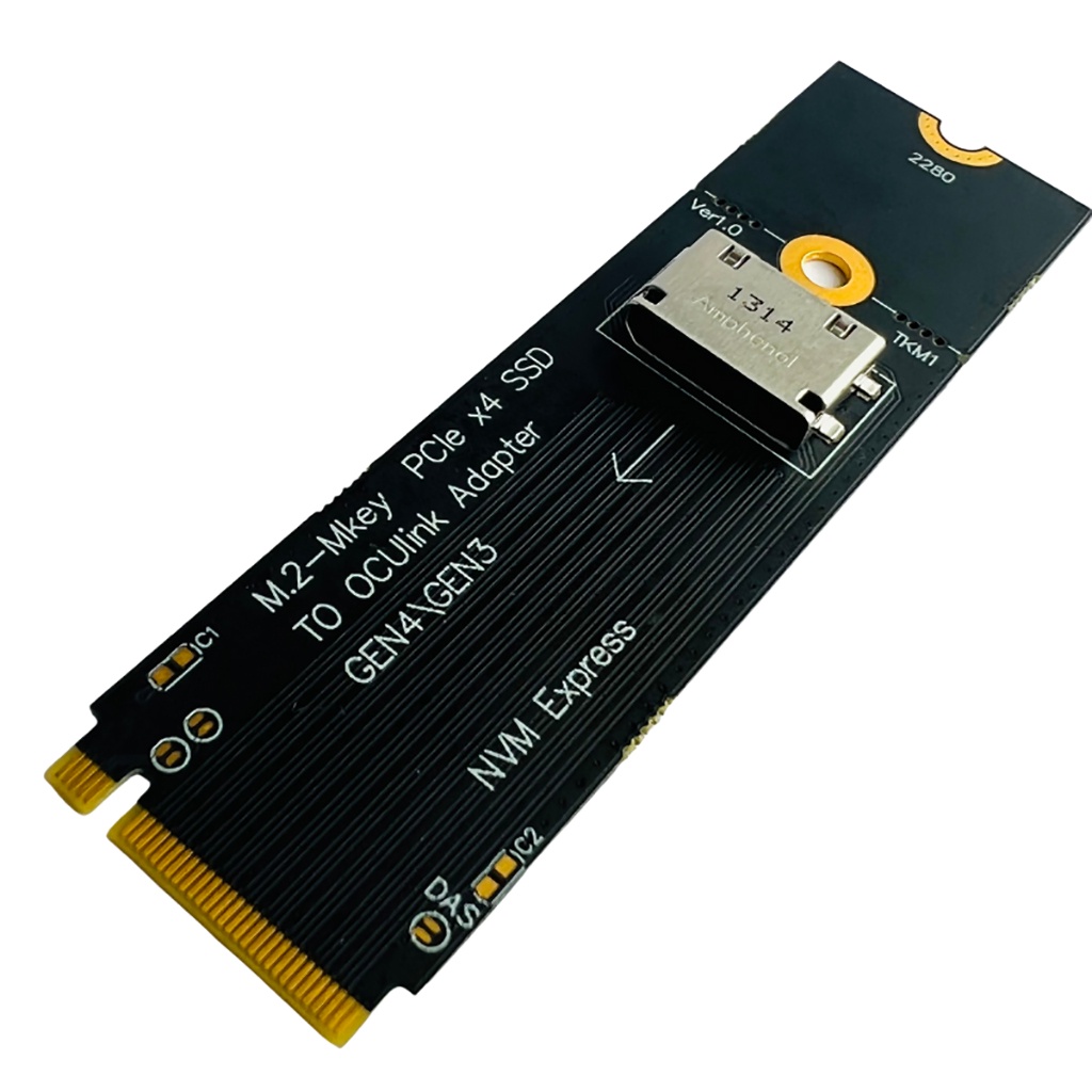 Thẻ Chuyển Đổi pci-e x4 ssd Sang u.2 oculink sff-8612 gen4 / gen3 2.5 inch nvme u.2 (sff 8639) Sd pci-e