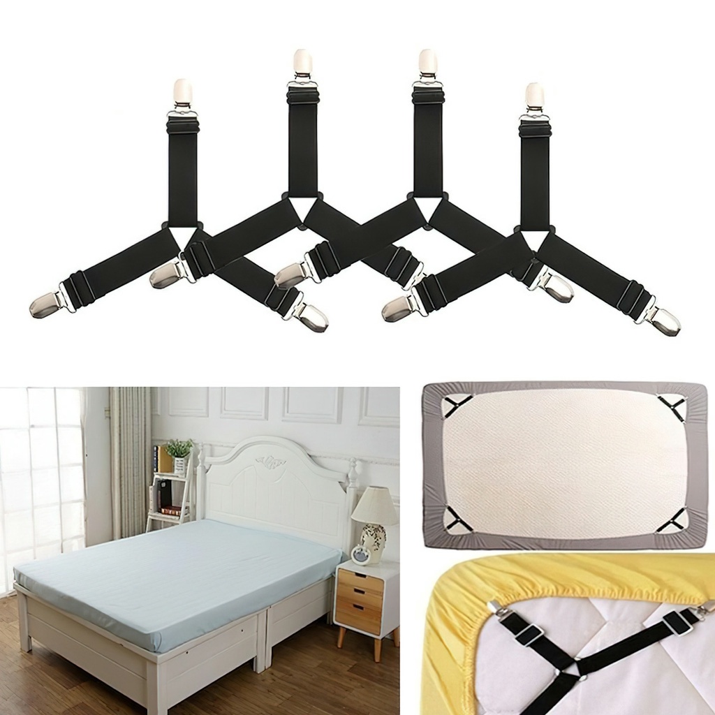 [HCM]Dây kẹp cố định ga giường 3 mặt 6 cạnh tiện lợi Fashinrandy