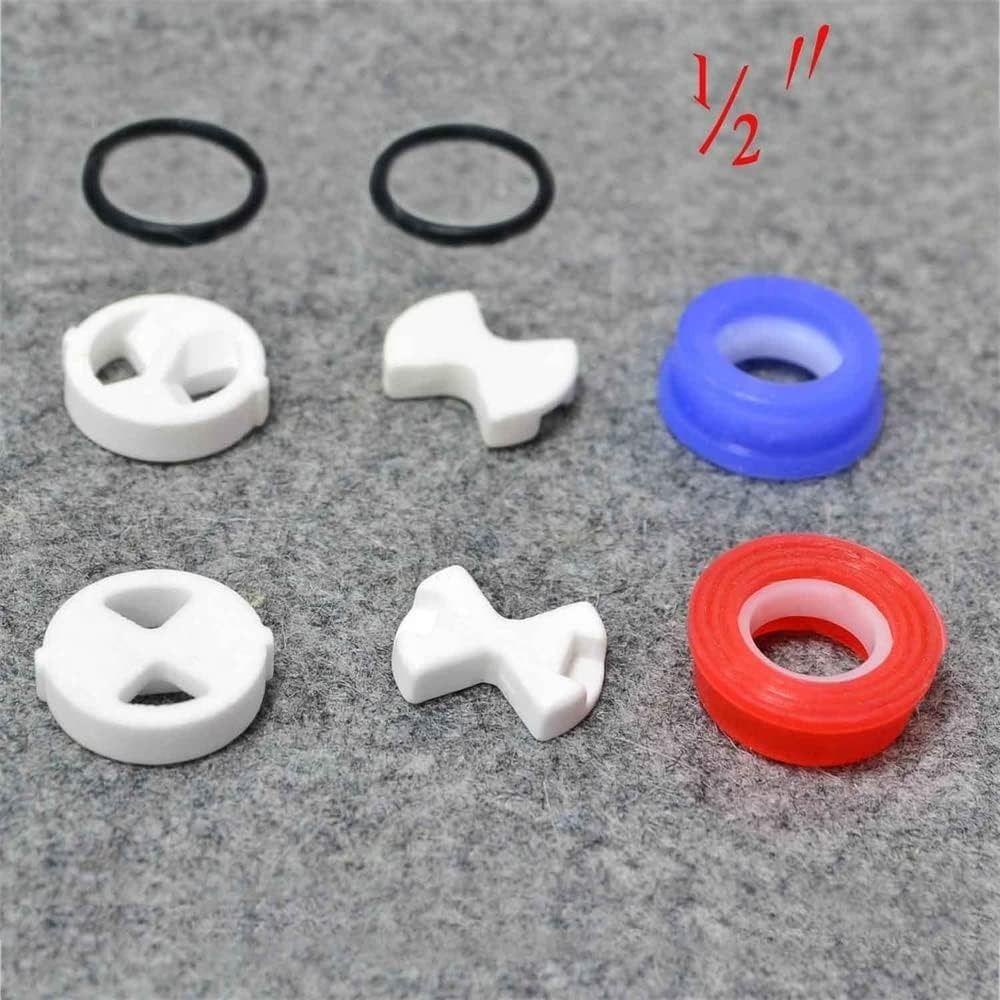 [Vận chuyển nhanh] Bộ Chip gốm NATURALHM 1 bộ, lõi van đồng màu xanh tròn, phụ kiện vòi nóng và lạnh bằng gốm sứ thông thường tại nhà
