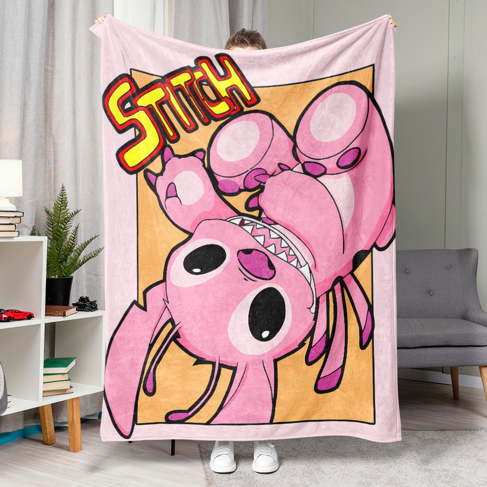 Hoạt Hình Chăn flannel In Hình stitch Và angela Đáng Yêu
