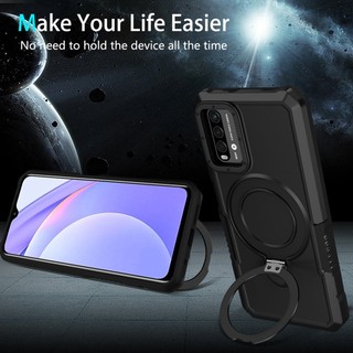 Dành Cho Redmi 9T POCO M3 Ốp điện thoại Có Giá Đỡ Nhẫn PC Cứng Lưng Mềm TPU Edge Quân Sự Cấp Chống Rơi Chống Sốc Mỏng Bao