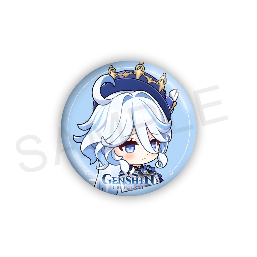HK1 Genshin Tác Động Furina Huy Hiệu Anime Chân Hoạt Hình Focalors Fontaine Tròn Thổ Cẩm Túi Mặt Dây Chuyền Bộ Sưu Tập Quà Tặng Cho Trẻ Em