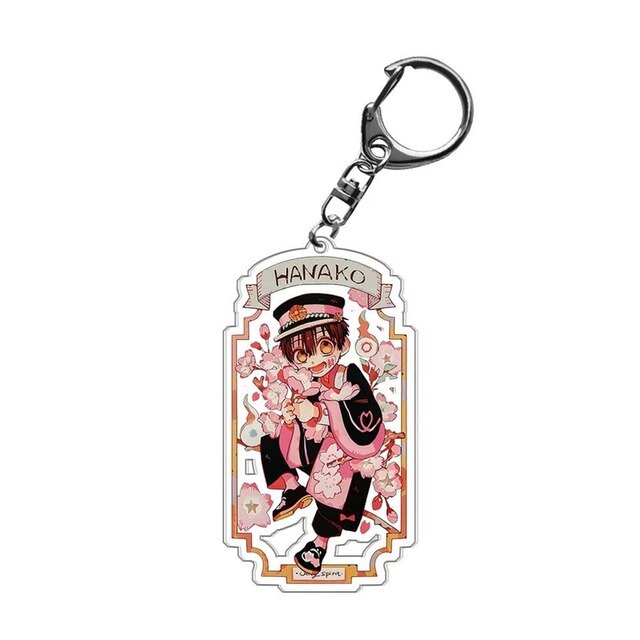 Móc khoá Japan Anime Toilet-bound Hanako-Kun Keychain Romantic in 2 mặt rõ nét nhựa Acrylic Phụ kiện trang trí chibi