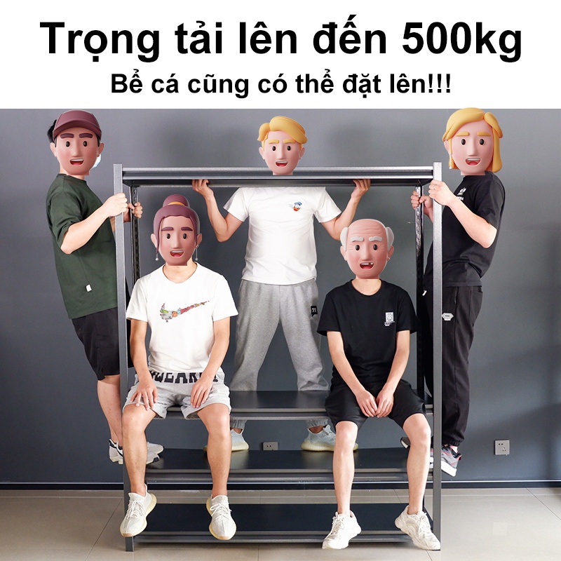 SUNNY Kệ Sắt V Lỗ Đa Năng 3/4/5/6 Tầng 2 màu Kệ Sắt Vận chuyển trong vòng 24 giờ（Chịu được 400kg）