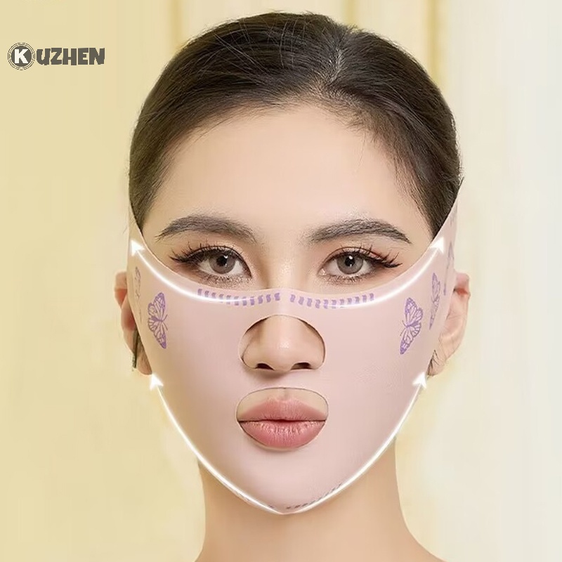 Kuzhen Mặt Nạ Nâng Cơ Mặt Tạo Cằm Chữ v Chống Nếp Nhăn Thoáng Khí