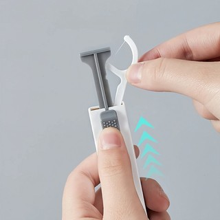 Tăm chỉ nha khoa hộp 50 Cây Dental Flossers tăm chỉ vệ sinh răng miệng - SUNND