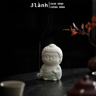 Đế Cắm Nhang Trầm Hương Tượng Phật 3 Lành Gốm Sứ Cao Cấp Dáng Đứng Nằm Thiền Tâm Linh Thờ Cúng