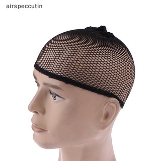 Airspecutin Lưới Đen Mái Vòm Thoáng Khí Không Keo Co Giãn Spandex Tóc Dệt Để Làm Tóc Giả EN