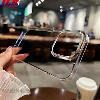 [JLK] 0.5mm Ultra Thin Matte Clear Hard Case For iPhone 15 ProMax 14 13 Plus 12 Pro Max Slim Solid Color Translucent PC Shockproof Cover