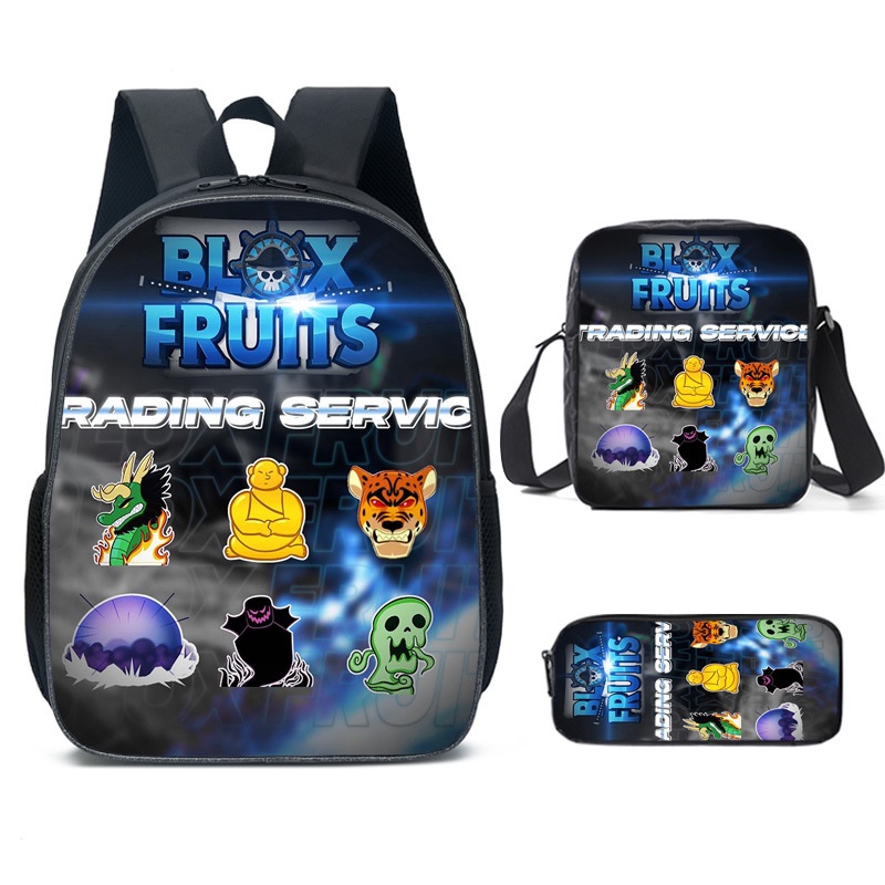 YT2 ROBLOX Blox Trái Cây Ba Lô Cho Học Sinh Dung Tích Lớn Thoáng Khí In Đa Năng Trẻ Em schoolbag Túi TY2