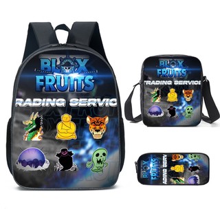 ROBLOX Blox Trái Cây Ba Lô Cho Học Sinh Dung Tích Lớn Thoáng Khí In Hình Đa Năng Trẻ Em schoolbag Túi