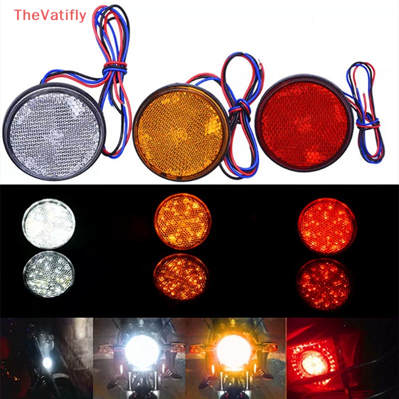 1 Đèn Phanh 24 Bóng led Hình Tròn Gắn Đuôi Xe Hơi / Xe Máy