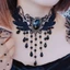 Vòng cổ ren GUSTAVA, Dây chuyền xương đòn ren đen, Vòng cổ ren Gothic thanh lịch gợi cảm