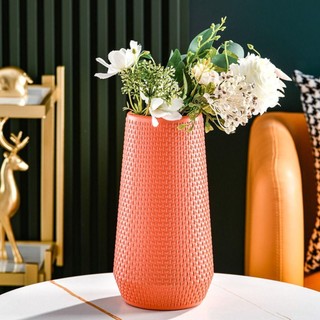 Bình hoa ROLY, Giỏ hoa sứ giả bằng nhựa, Trang trí phòng khách phong cách Bắc Âu Hộp đựng hoa màu trơn lớn