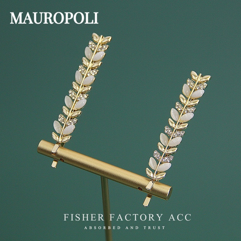 Mauropoli [Hàng Có Sẵn] Kẹp Tóc Kẹp Tóc Nhỏ Đính Đá Mắt Mèo Bằng Hợp Kim Mới Cho Nữ