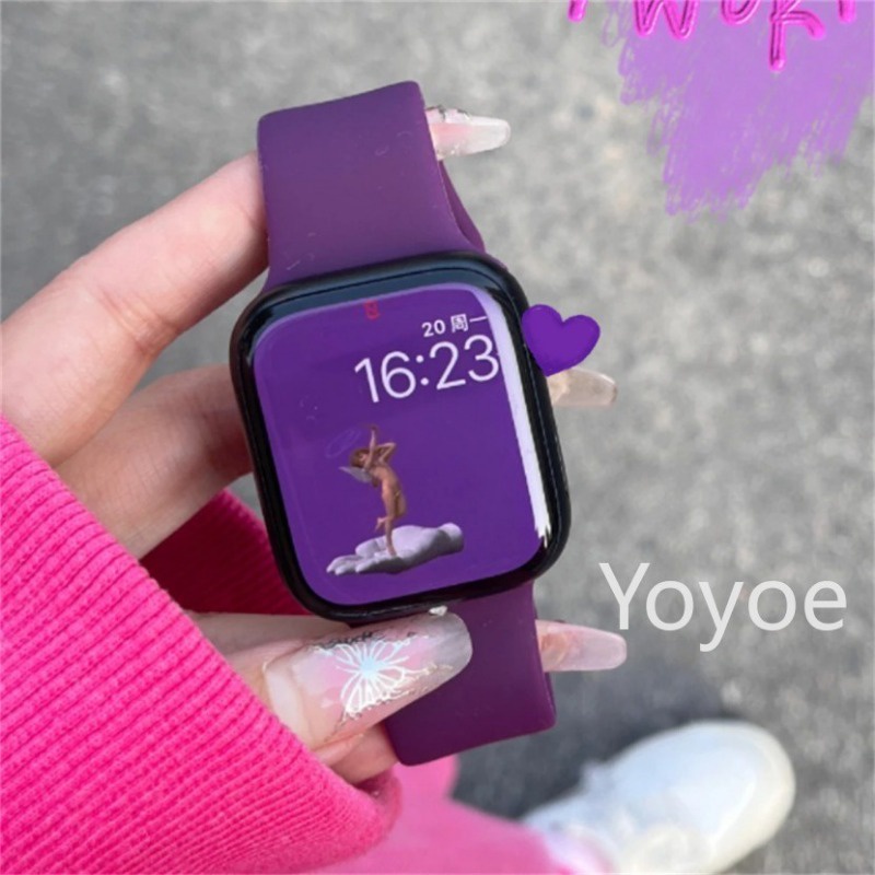 Dây Silicone Thay Thế Cho ĐồNg Hồ Apple Watch Ultra 2 49mm Series 9 45mm 41mm 44mm 40mm 42mm 38mm iWatch serie 8 Ultra 7 SE 6 5 3