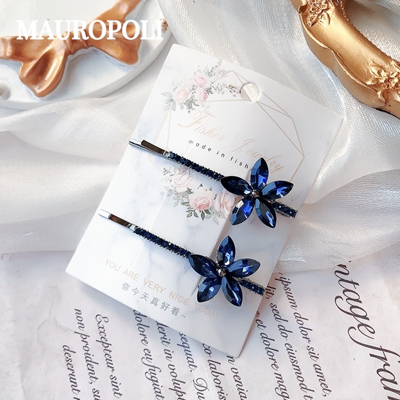 Mauropoli Kẹp Tóc Nữ Nhỏ Gãy Bên Kim Cương Giả Phẳng, Phong Cách Mới, Sẵn Sàng