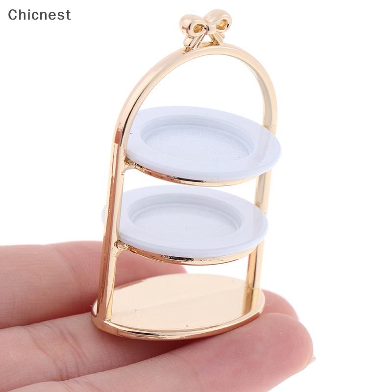 [Chc] 1 / 12 Nhà Búp Bê Thu Nhỏ Món Tráng Miệng Chảo Bánh Đứng Khay Trái Cây Búp Bê Đồ Chơi Nhà Bếp [VN]