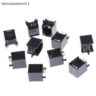 [Bbnzdd] 10 Cái / bộ RJ11 RJ12 6P6C Máy Tính Internet Mạng PCB Jack Ổ Cắm Mới BVAH