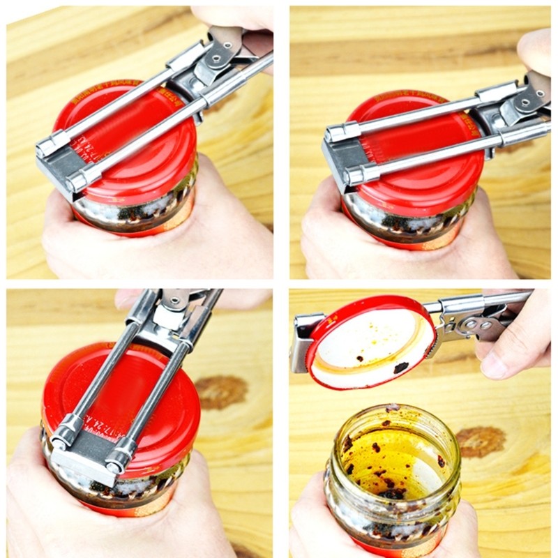 SHI Dụng cụ mở nắp chai bằng thép không gỉ thực tế Tiết kiệm nhân công Dụng cụ kẹp lọ dễ dàng Dụng cụ tháo nắp kín có tay cầm thoải mái