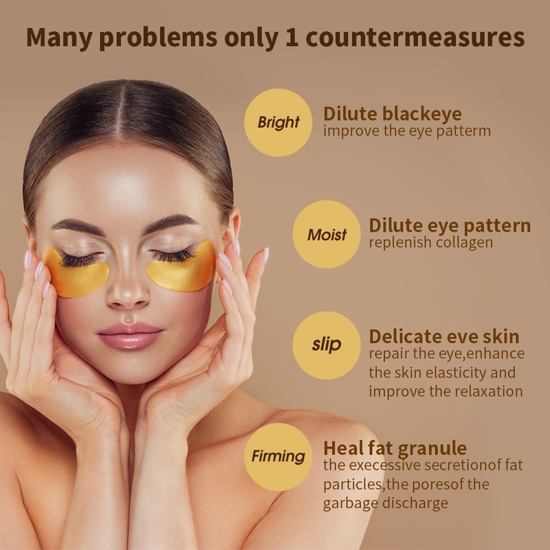 Mặt Nạ Mắt collagen Vàng Pha Lê Chống Lão Hóa / Nếp Nhăn / Quầng Thâm / Bọng Mắt / Quầng Thâm