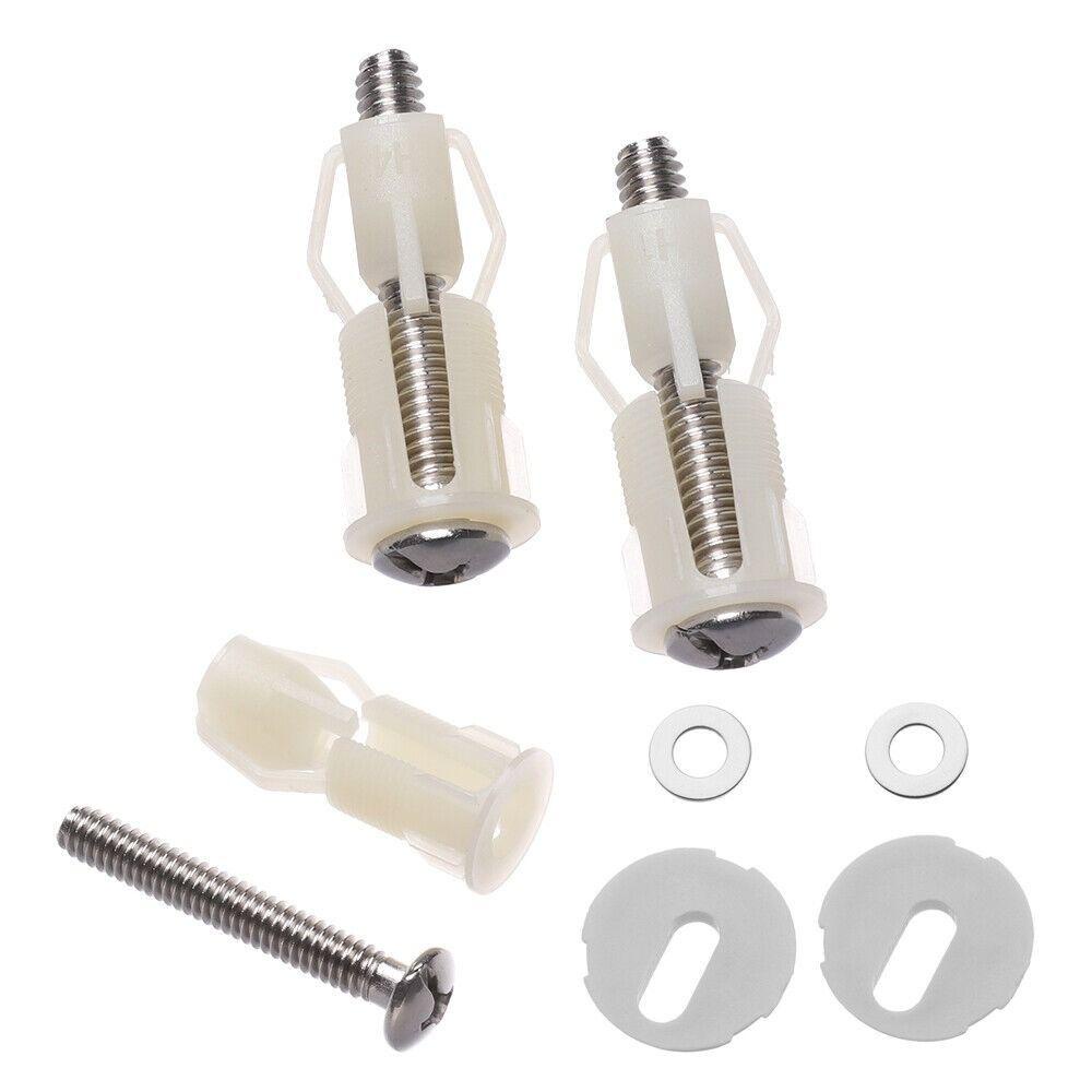 Neaverler Nắp Bồn Cầu Bu Lông Phụ Kiện, Thay Thế Đa Năng Cố Định Vít Bu Lông, Kim Loại Nylon Chất Lượng Cao Màu Trắng Phòng Tắm Đai Ốc Nhà Vệ Sinh