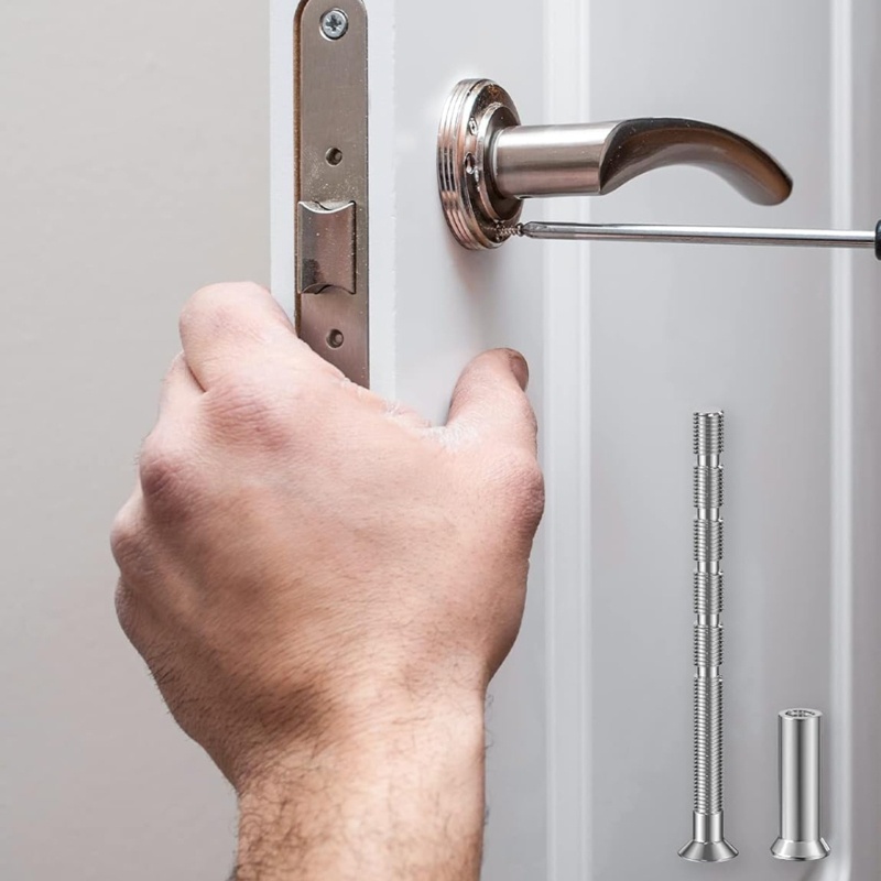 Kelln 50 Gói 4mm Tay Nắm Cửa Vít Bộ Tay Nắm Cửa Bu Lông Thông Qua Cố Định Cho Tay Nắm Cửa Hoa Hồng Núm Khóa Cửa Escutche