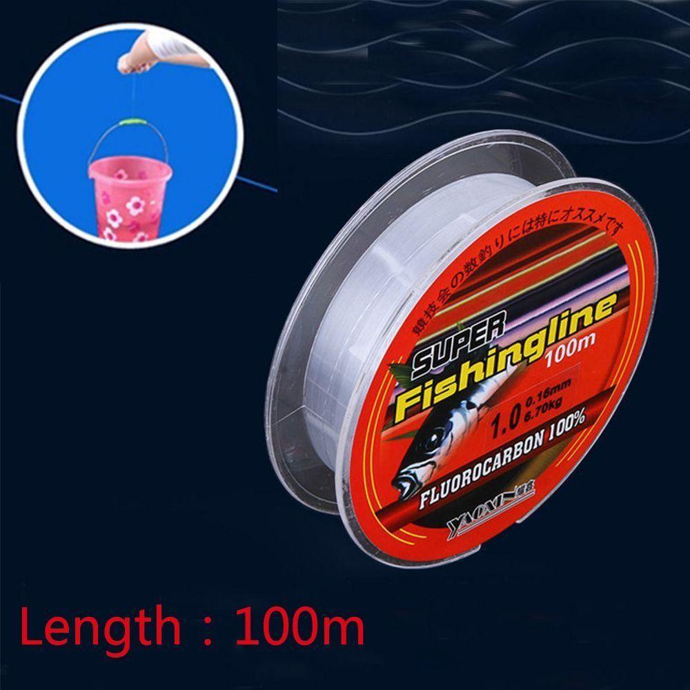 SIMPLEAID 100m dây Fluorocarbon Nylon PA chắc chắn chất lượng cao, từ 0.8 đến 6LB