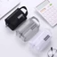 Ví đựng tiền xu dây kéo Mini DUSKGLOW, Túi lưu trữ lưới vuông di động dung tích lớn, Văn phòng phẩm nhẹ thoáng khí