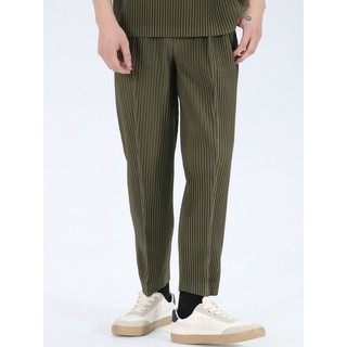 Miyake Xếp Ly Handmade Ba Lần Ép Nhà Vải Quần Nam Thường Ngày Côn Drap Quần Thẳng JF218