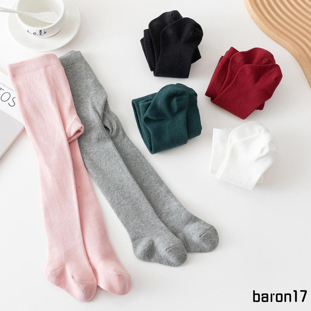 Bé Gái Quần Co Giãn Eo Màu Trơn Vớ Slim Fit Tất Quần Cho Trẻ Sơ Sinh Thường Ngày Hàng Ngày