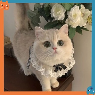 Thú Cưng Nơ Khăn Dễ Thương Cổ Tích Mèo Khăn Phong Cách Công Chúa Mèo Ren Cổ Thú Cưng Chuông Vòng Cổ Mèo Chó Khăn