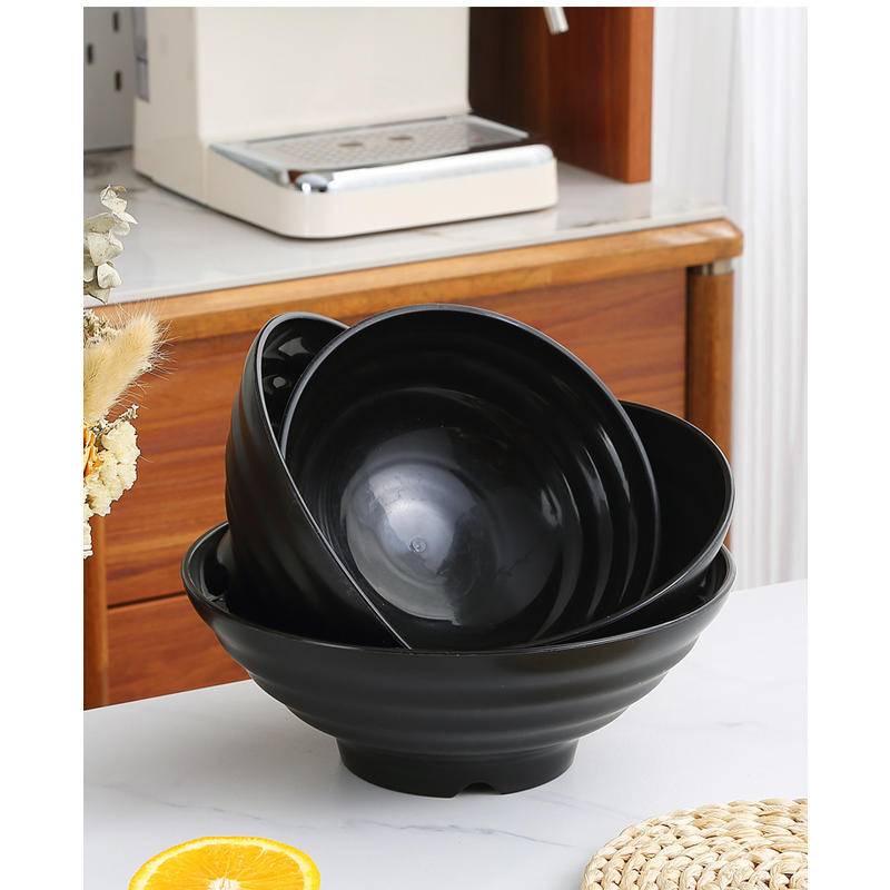 Bát Ăn Mì / salad Bằng Nhựa Lúa Mì Màu Đen Phong Cách Nhật Bản