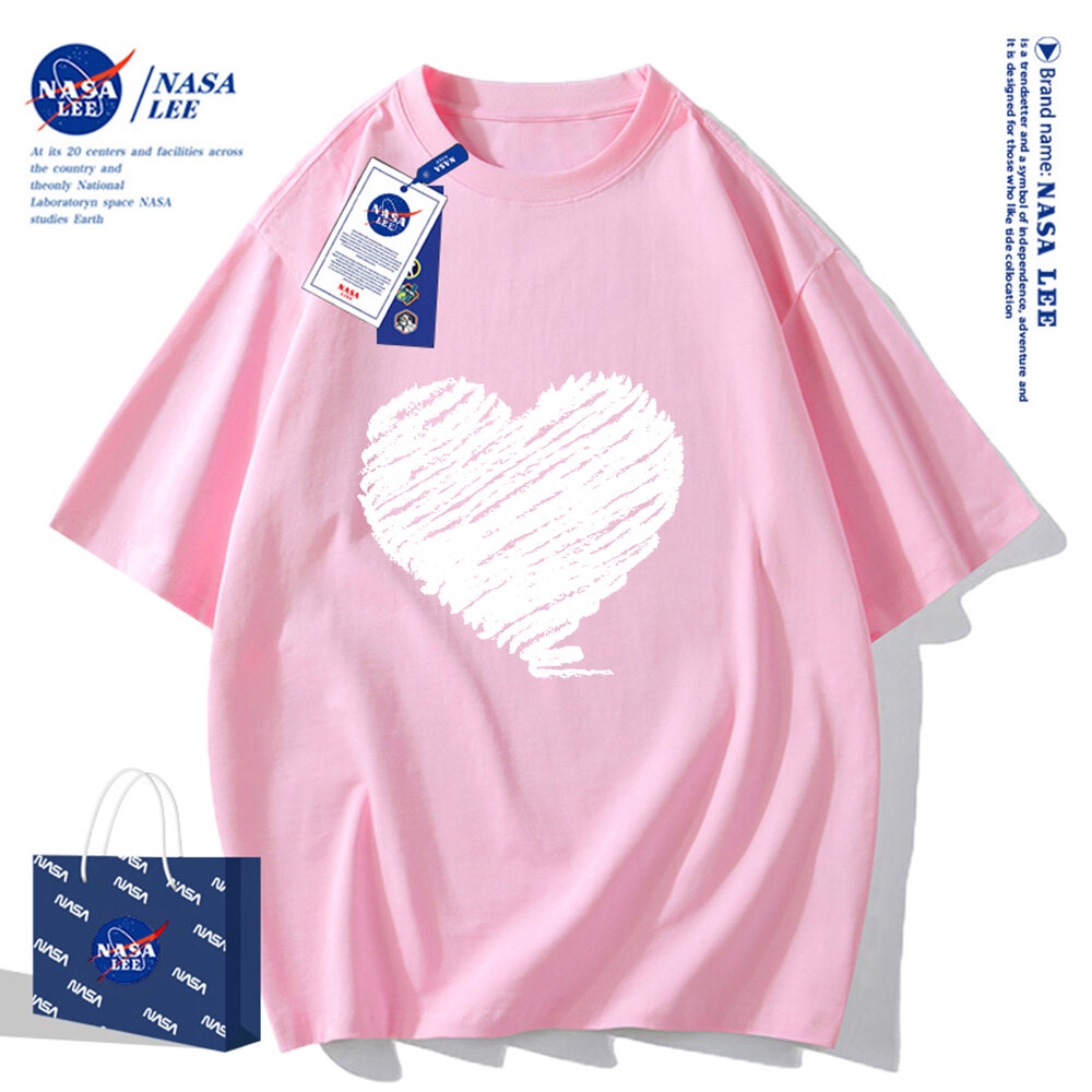 Áo Thun Cotton Tay Ngắn Dáng Rộng Nasa – Thời Trang Mùa Hè 2024 Cho Nam